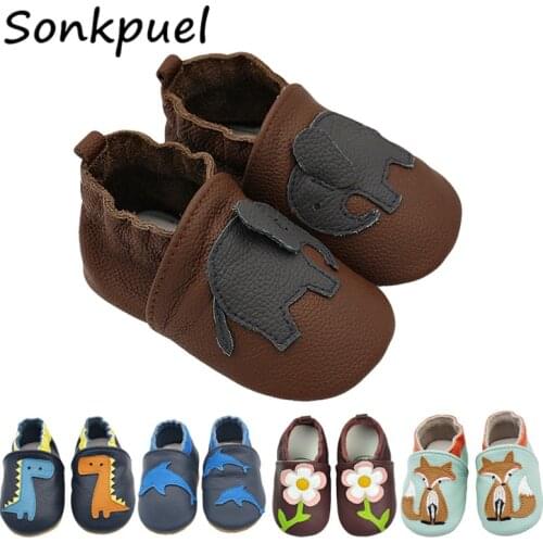 Toddle Baby Shoes Newborn Infant Shoe Boys Girls Soft Genuine First Walkers Baby Moccasins 0-24Months Cowhide Bottom Skid-Proof