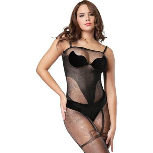Erotic Lingerie Transparent Fishnet Bodystocking Bodysuits Sexy Teddy Babydoll Women Porn Mesh Underwear Open Crotch Costumes