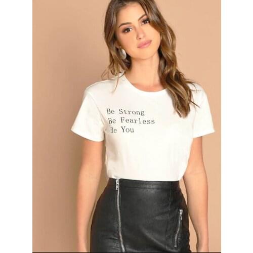 Be strong be fearless be you T-Shirt Funny Letter Graphic Grunge Tee Stylish Vintage Slogan Aesthetic Cotton Tops Be art t shirt