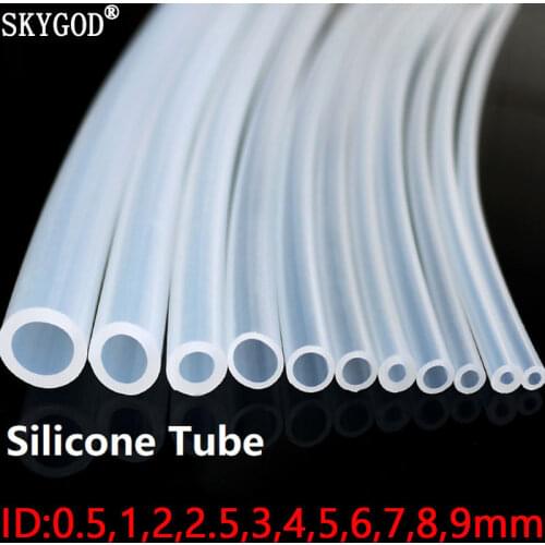 8x10 Silicone Tube ID 8mm OD 10mm Flexible Rubber Hose Thickness 1mm Food Grade Soft Milk Beer Drink Pipe Water Connector
