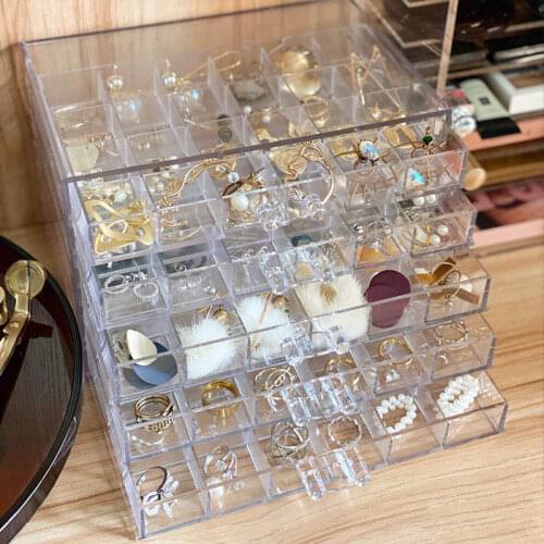 Earrings, Earrings, Jewelry Storage Box, Ear Clips, Induction, Sorting Box, Multilayer 120-Grid Nail Diamond Box, Jewelry Box