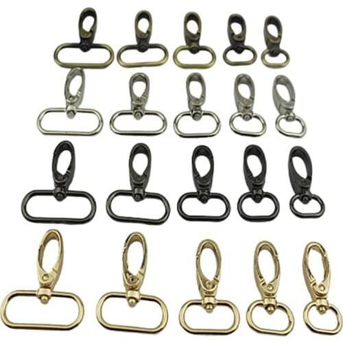 Silver Bronze Metal Luggage bag Dog buckle Snap hook Bag hanger Lobster Clasp DIY Sewing handmade Key chain buttons