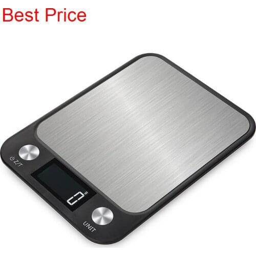 20Pcs/Lot LCD Display 10kg/1g Multi-function Digital Kitchen Scale Stainless Steel Weighing Food Scale Cooking Tools Balance