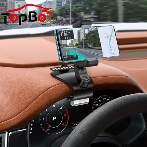 Multifunctional Car 360° Sun Visor Mirror Dashboard Mount GPS Stand Steering Wheel Phone Holder Stand Mobile Phone Mount Bracket