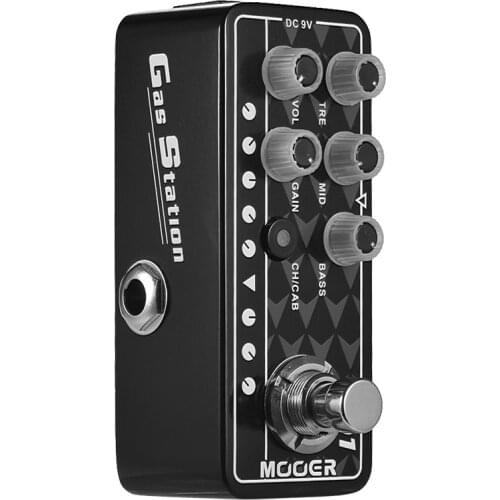 MOOER MICRO PREAMP Series 001 Gas Station High Gain Digital Preamp Preamplifier Guitar Effect Pedal True Bypass