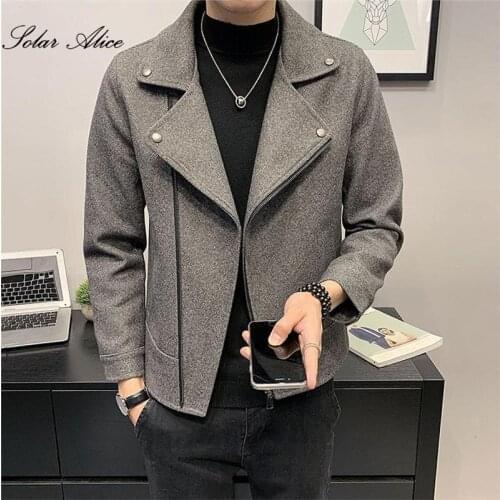 Free Shipping 2021 Mens Autumn And Winter New Thick Warm Jacket Casual Suit Stand-Up Collar Woolen Jacket