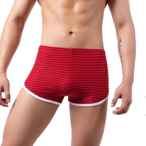 Mens Underwear Boxer Shorts U convex Pouch Underpants Boxershorts Trunks Male Elastic Swimwear Casual Beachwear Sleep Bottoms
