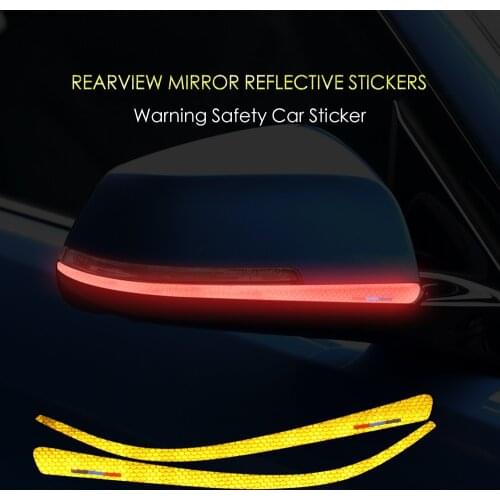 2PCS Reflective Tape Mark Decal Car Styling Anti-collision Side Rearview Mirror Car Sticker For BMW 1/2/3 series GT4 series X1