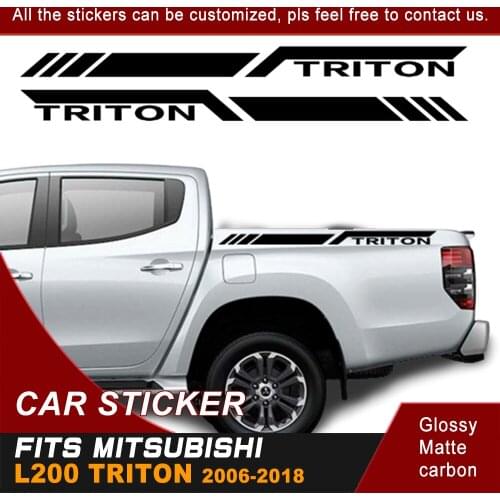 Car Stickers For Mitsubishi l200 Triton 2006-2015 2016 2017 2018 Words Car Decals Car Tuning Accessories Auto Vinyl Wrap
