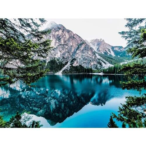 Landscape Nature Mountain And Lake Cross Stitch Embroidery Complete Kit Craft Handmade Hobby Handiwork For Adults Halloween Gift