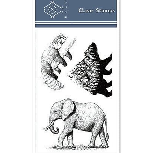 11*16cm The zoo world Transparent Silicone Rubber Clear Stamps cartoon Scrapbooking/DIY Easter Childrens toys album