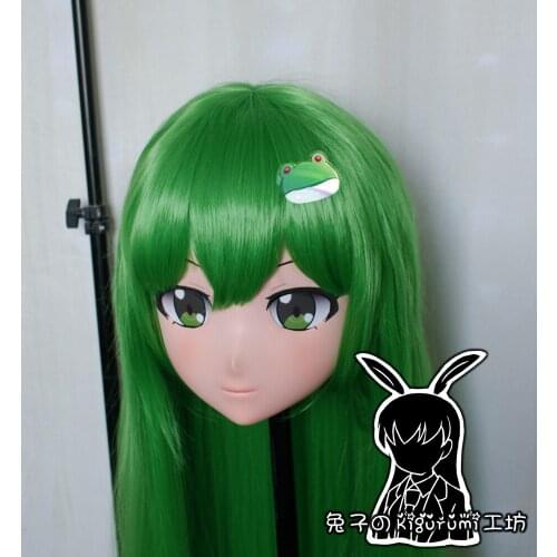 RB6526)Quality Handmade Female Resin Cosplay Japanese Role Anime Kochiya Sanae Kigurumi Crossdress Doll Transgender Mask