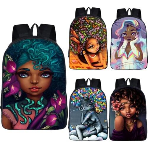 New Afro Lady Cartoon Backpack Childrens Schoolbag Girls Favor Cosplay Knapsack Bags Celebrate Back To School Kid Birthday Gift