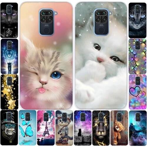 A Silicon Case For Xiaomi Redmi Note 9 Case Cover Back Cute Cartoon Soft TPU Capa Funda For Redmi Note 9 Note9 Case Back Covers