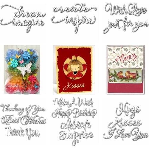 Words Elegance Letters Metal Cutting Dies Stencils For DIY Scrapbooking Decorative Embossing Craft Die Cutting Template New 2019