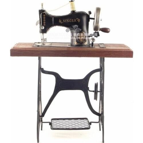 Vintage Iron Sewing Machine Model Clothing Shop Window Ornaments Old Object Decoration Creative Crafts