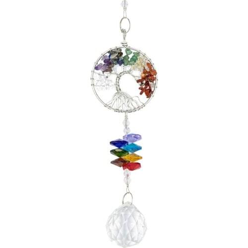 Sacred Crystal Wind Chime Ornaments Car Ornaments Home Bedroom Living Room Window Decor Wedding Crystal Pendants