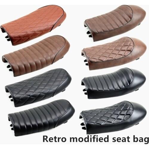 Motorcycle Cafe Racer Vintage Replacement Hump Saddle Seat bag Honda suitable hump cushion For Yamaha Kawasaki Honda CG125