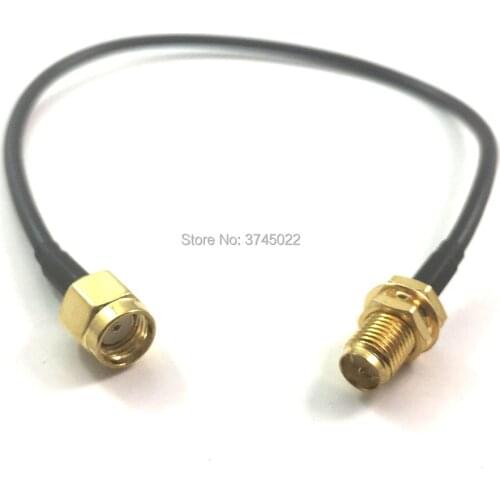 1pcs Rp-Sma Male to RP-Sma Female RG174 Pigtail Cable 20cm For Wifi Antenna