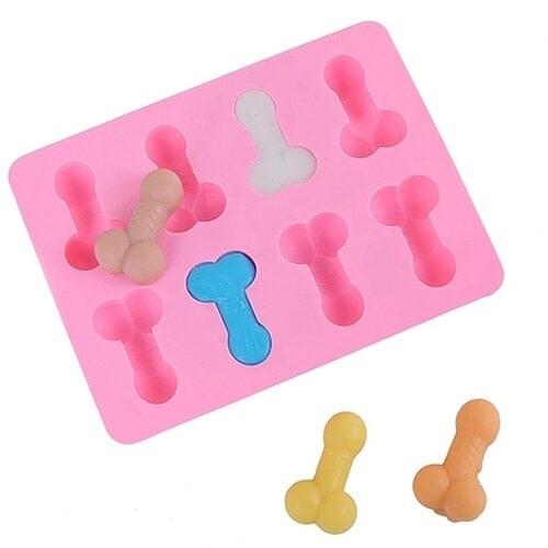 1pc Willy Silicone Penis Ice Cube Tray Molds Chocolate Jelly Pudding Mould Night Party Fondant Cake Mold Drop Shipping