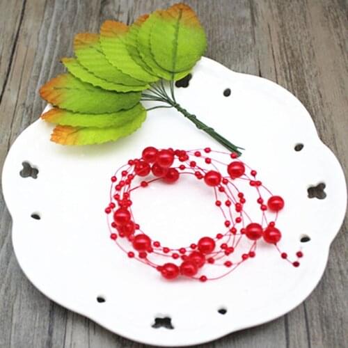 10pcs 3MM/8MM Pearl Chain Imitation Pearl Connecting Beads Wedding Wedding Handmade Decorative Accessories Material