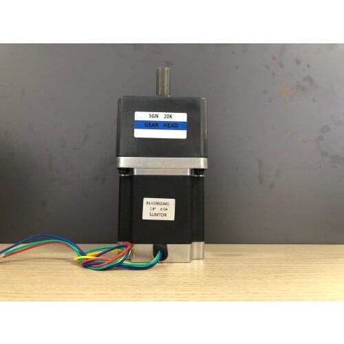 200:1 250:1 NEMA 34 Gear reduction stepper motor 98 mm Length 6A 6.8N.m