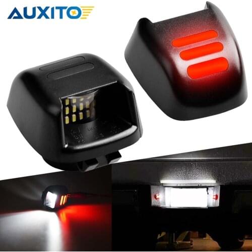 AUXITO 2x LED Bulb CANBUS Error Free Car Lamp Number License Plate Light For Nissan Navara D40 Frontier 07-19 Titan Armada 08-16