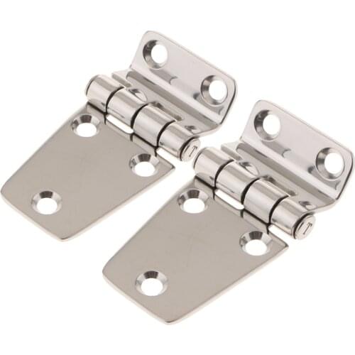 2 Pcs. Stainless Steel Hinges Door Hinge Fitting For Boat Yacht, 75 X 40 Mm