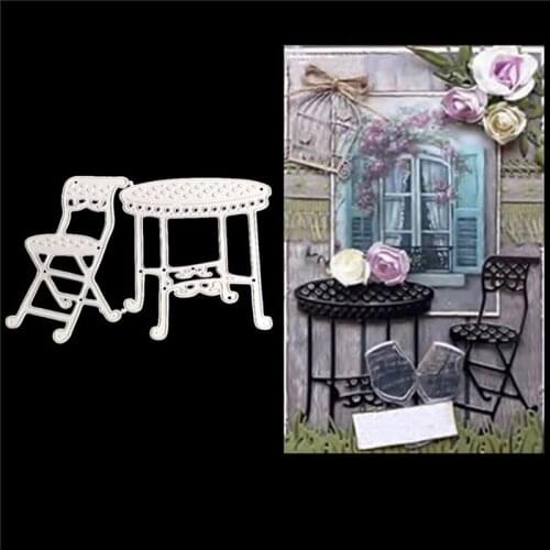 Bedroom Chair Desk Window Mirror 3D Metal Cutting Dies for Scrapbooking 2021 Paper Craft Embossing Die Card Making Stencils