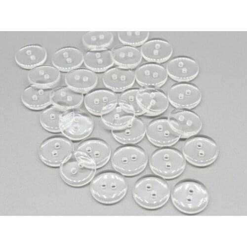 700pcs Scrapbooking Acessorios Para Artesanato Resin Transparent Buttons 15mm- Translucent Clear - Baby Shirt