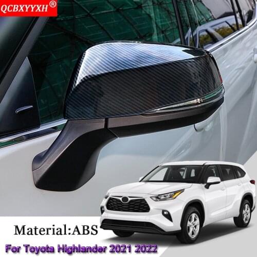 ABS Car External Rearview Mirror Cover Sequins Auto Stickers Automobiles Accessories Fit For Toyota Highlander Kluger 2021 2022