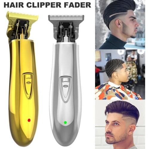 Rechargable Cordless Trimmer Men 0mm Baldheaded Hair Clipper Haircut for Hair Salon Barber Sculpture Cutter