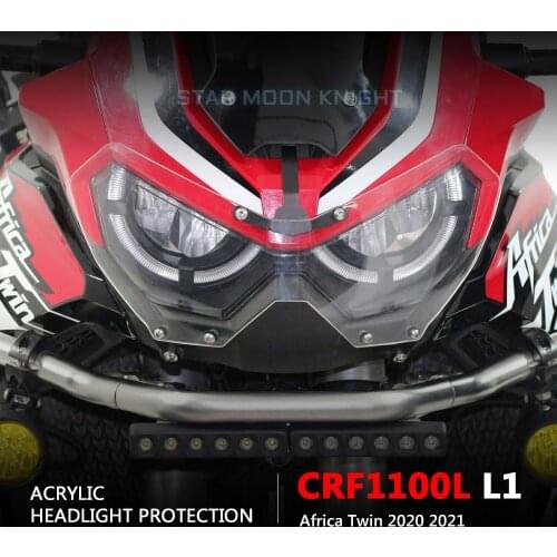Motorcycle Accessories Headlight Guard Lens Protection Clear Front Lamp Cover For Honda CRF1100L L1 Africa Twin CRF 1100 L 2020