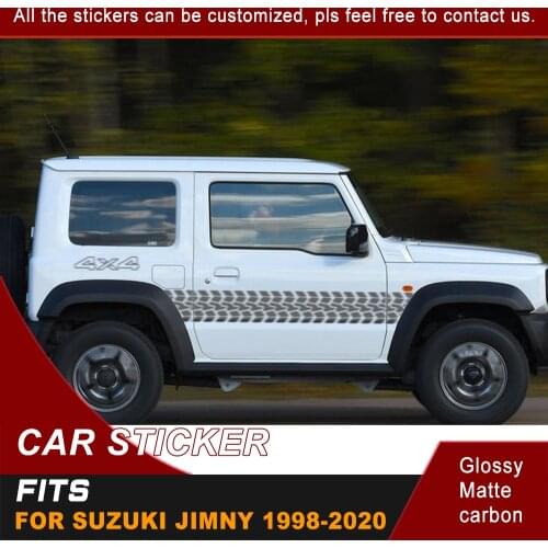Car Stickers Wheel Mark Stripe Car Both Side Body Graphic Vinyl Car Accessories Decals Customized Fit For Suzuki Jimny 2019-1998