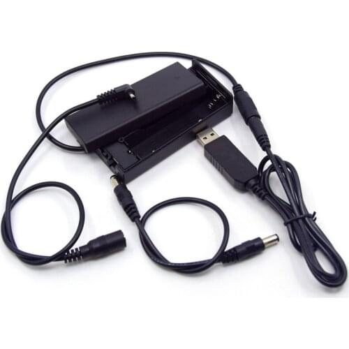 18650 Power Bank Box 7.4V+Adapter Cable+usb charger cable 8.4V for canon LP-E5 LP-E8 LP-E10 LP-E12 LP-E17 NB-2L 7L dummy battery