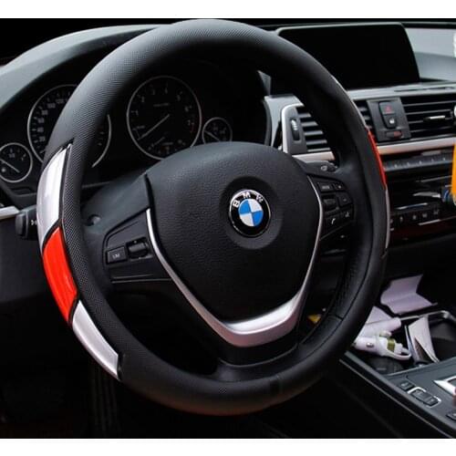 Car Steering Wheel Cover Carbon Fibre for BMW X1 X2 X3 X4 X5 X6 X7 e36 e39 e46 e53 e60 e63 e82 e87 e90 e91 Auto Accessories
