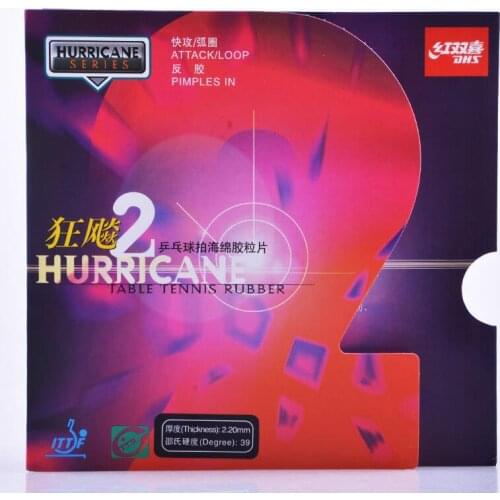 DHS Hurricane 2 (Attack + Loop) Table Tennis (PingPong) Rubber With Sponge