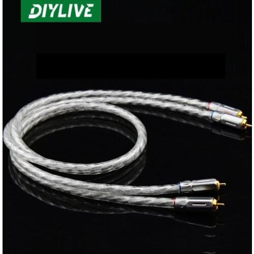 DIYLIVE Hifi Liton Liton signal cable silver-plated HIFI audio cable CD power amplifier connector