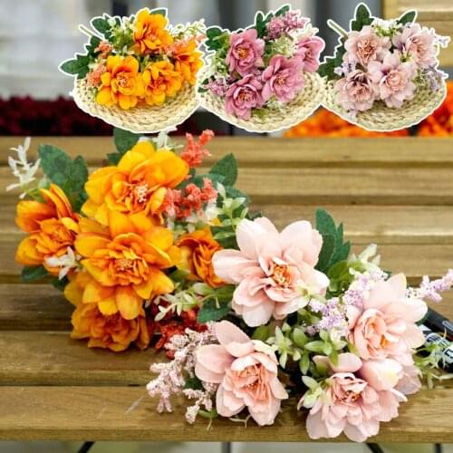 Artificial Flowers For Wedding Butterfly Orchid Wedding Road Leading Flower Arrangement Decor Fake Bouquet Home Photography Prop