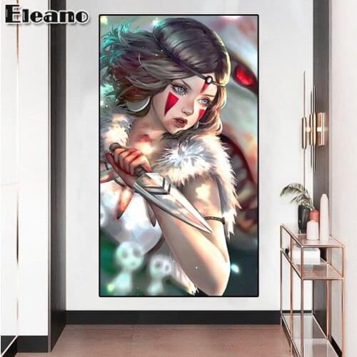 Canvas Painting for Childrens Room Anime Character Princess Mononoke Japan Style Anime Posters Miyazaki Hayao Wall Decoration