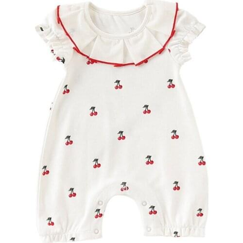 Newborn Girls Summer Rompers Princess Short Sleeve Infant Girl 0-24 Months Kids Girls Clothes Summer 2021 Girls Clothing Rompers