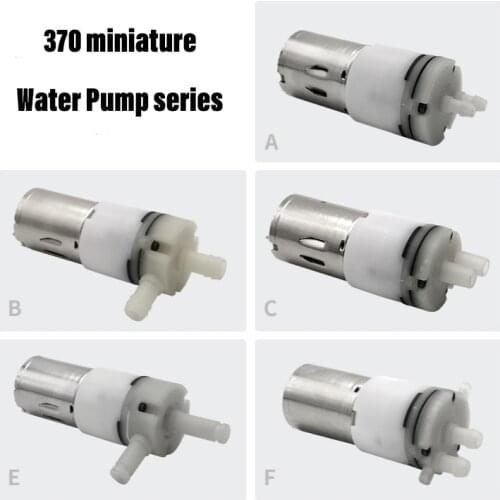 DC Small 370 Water Pump 12v with DC Motor Low Noise Large Water Flow 0.4-1.2L/min for Drinking Mini KLC Diaphragm Vacuum Pump