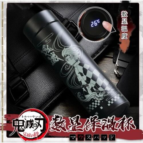 Anime Demon Slayer Kimetsu no Yaiba Kamado Tanjirou Cute Stainless Steel Vacuum Cup Thermos Cup Portable Water Bottle Xmas Gifts