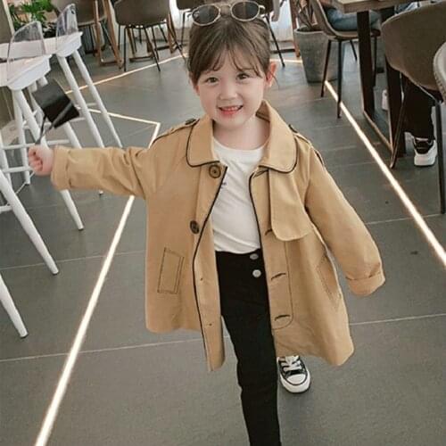 Girls Fashion Autumn Jacket Baby Kids Children Long Sleeve Coat