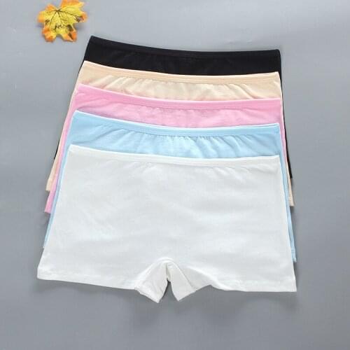 Girls underwear, flat corner, bottom, solid color student, Japanese Korean version, high school student, Japanese summer