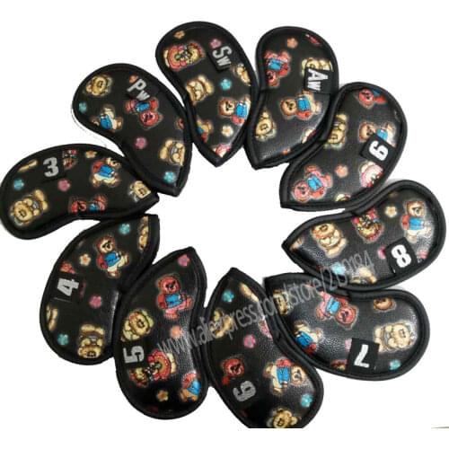 New Golf headcover White Skull irons headcover Unisex Skull Golf Club heads covers irons Set Free shipping