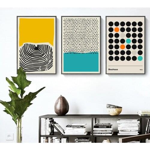 Modern Nordic Abstract Geometric Dots Art Posters Multicolored Wall Art Canvas Painting Prints Pictures for Living Room Decor