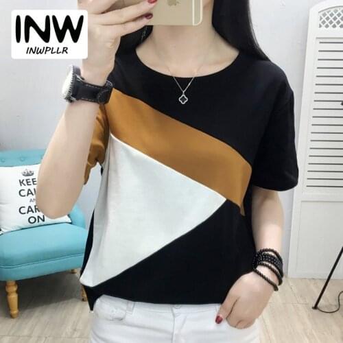 Casual Plus Size Tshirt Womens Fashion Tops Tees Korean Style Short Sleeve Ladies T-shirts Summer Poleras Mujer 2019 T Shirt