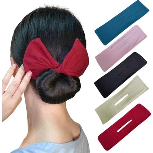 5pcs New Fashion Design Woman Solid Multifunctional Magic Twister Clip Bow Blast Dressing Updo Headband Hair Accessories