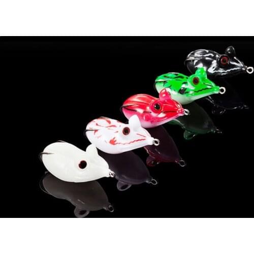 5pcs/lot Frog Fishing Lure 4.5cm 14g Soft Lure 3D Eyes Minnow Crank Lures Artificial Bait Frog Lures Topwater ER019